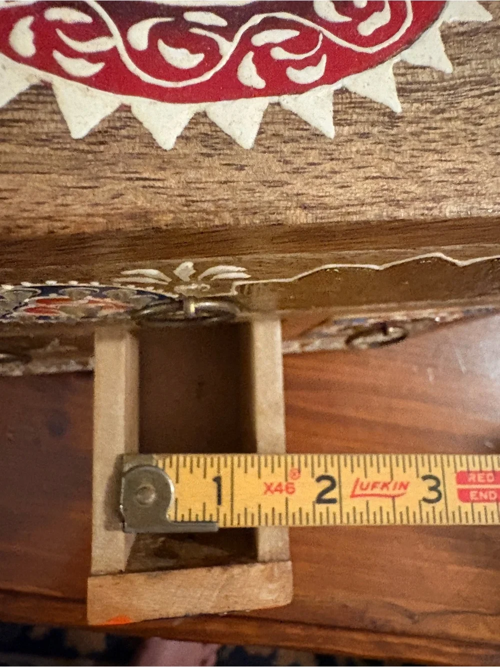 Unique, free-spirited, boho, vintage feel decor, storage box.